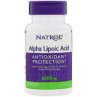 Альфа-ліпоєва кислота Natrol 600 мг 30 капсул (1936) GR, код: 1535314