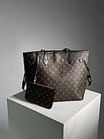 Женская сумка из эко-кожи Louis Vuitton Neverfull Brown/Black