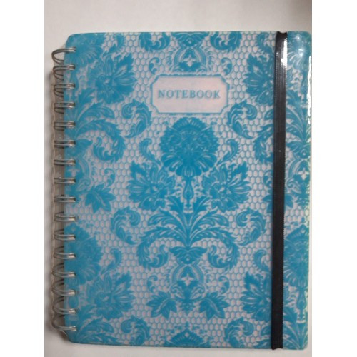 Тетр.на спир. А5 No ENO-NOTE-208 пласт.обл з флоком, на гумці, лінія,96 л, 80 г,крем. папір (609711)