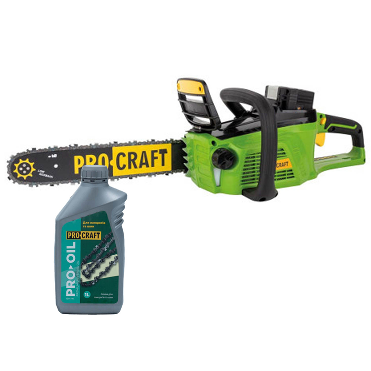 Акумуляторна ланцюгова пила Procraft PKA40Li + олива, фото 1