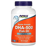 NOW Double Strength DHA-500 Fish Oil 180 капсул MS