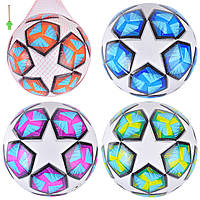Мяч футбольный FB2106 FB2206 (30 шт),№5,TPE,420 грамм,MIX 4 цвета,сетка+игла