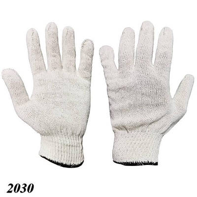 Рукавички робочі трикотажні без ПВХ Білі (10шт)