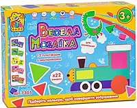 Мозаика 7305 Веселая Мозаика FUN GAME, 22 разноцветных элемента, 12 платформ с рисунками, в коробке