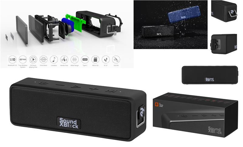 2E Акустична система SoundXBlock TWS, MP3, Wireless, Waterproof Black