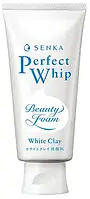 Отбеливающая пенка для умывания с белой глиной Shiseido Senka Perfect White Clay 120г (Япония)