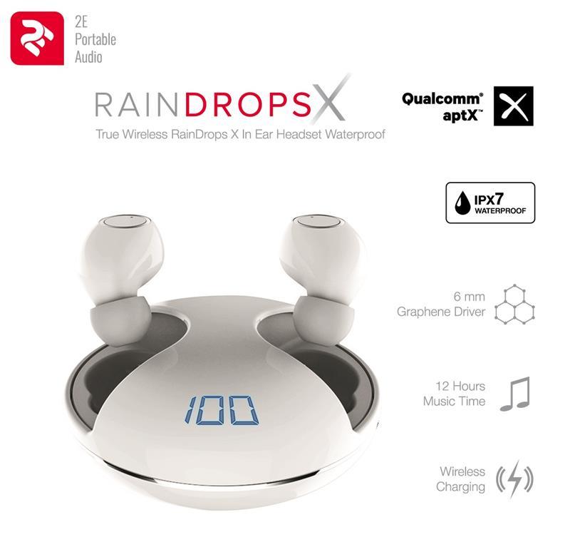 2E Навушники RainDrops Х True Wireless Waterproof Mic White