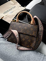 Компактная сумка Louis Vuitton через плечо, женская кожаная сумка кросс-боди Луи Виттон с короткими ручками