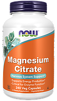 Now Magnesium Citrate магния цитрат 400 мг магния в 3 капсулах, по 133 мг в каждой 240 капсул