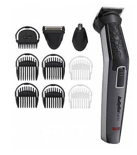 BaByliss Набір для стрижки волосся, 10 в 1, 10 насадок, cірий