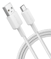 Кабель ANKER 322 USB-A to USB-C - 0.9m Nylon White