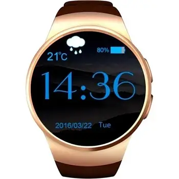 Розумний годинник з пиловологозахищеним корпусом Smart Watch Kingwear KW18 GOLD Годинник з крокоміром та пульсометром
