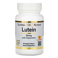 California Gold Nutrition Lutein with Zeaxanthin 20 mg 60 капс MS