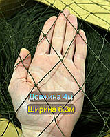 Основа для маскувальної сітки 4х6.3 метрів. ячейка 50 мм, діаметр шнура 1,2 мм. Поліамідна