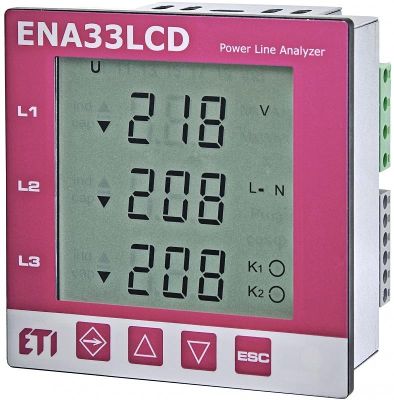 ETI Трифазний аналізатор мережі 4656910 ENA33LCD