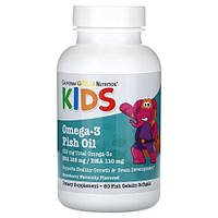 California Gold Nutrition Kid s Omega-3 Fish Oil 60 капсул, Полуниця MS