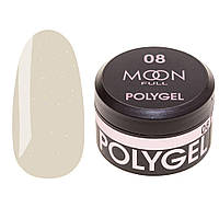 Полигель для наращивания Moon Full Poly Gel №08, 15 мл