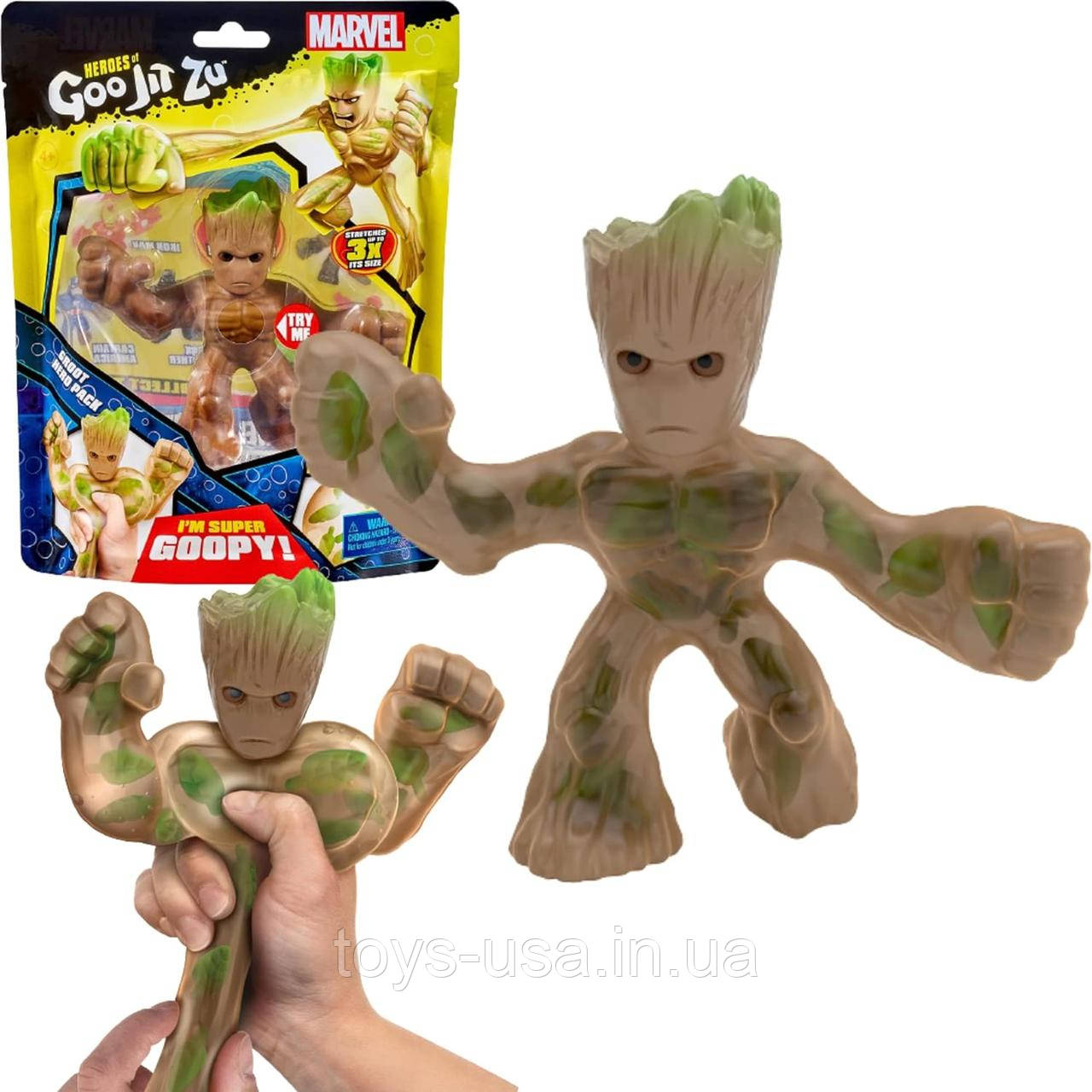 Фігурка тягнучка Грут стретч антистрес Гуджитсу Heroes of Goo Jit Zu Groot
