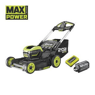 Газонокосарка акумуляторна Ryobi RY36LMXSP53A-160 самохідна, Max Power 36В, 1х6.0Аг, 53см, 30кг, 20-100мм,