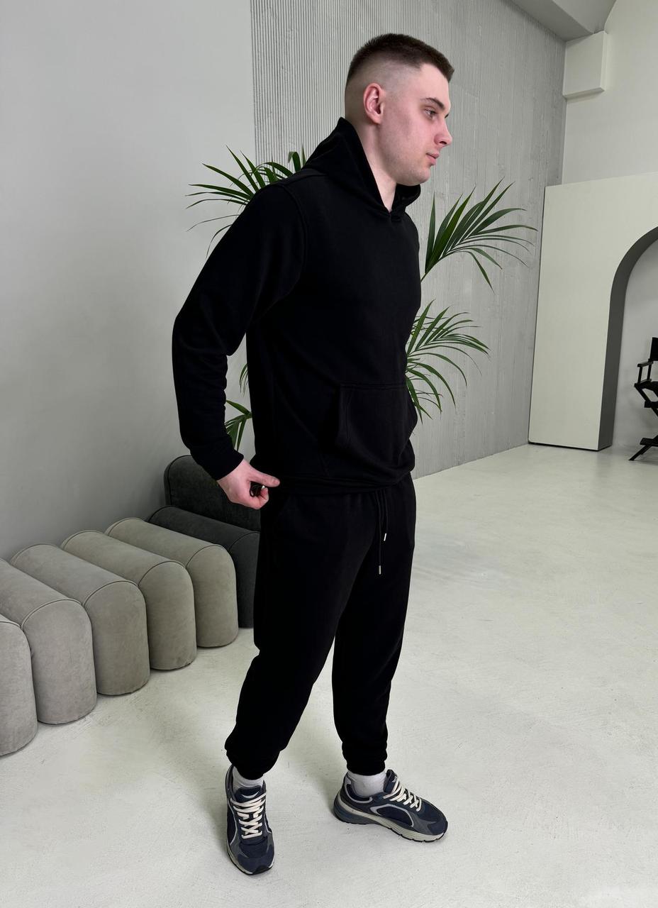 Спортивний костюм чорний базовий Base тринитка петля - фото 3 - id-p2122687954