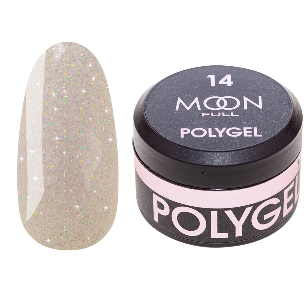 Полігель для нарощування Moon Full Poly Gel №14, 15 мл