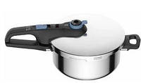 Скороварка Tefal Secure Trendy, 4л, с паровой корзинкой, нержавеющая сталь, пластик P2580402 (код 1532827)