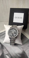 Наручные женские наручные часы Guess silver&black страз