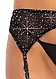 Чорний пояс для панчіх зі стразами Rhinestone garterbelt Leg Avenue Black OS, фото 5