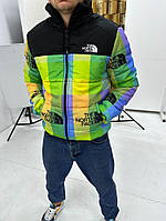 Різнобарвна чоловіча зимова куртка.7-450