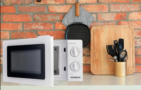 Мікрохвильова піч INTERLUX 700 Вт 20 л потужна якісна механічна