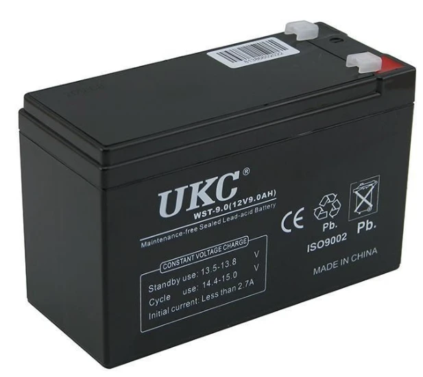 Акумулятор свинцево-кислотний UKC WST-9.0 12 V 9 Ah Акумуляторна батарея з герметичним корпусом