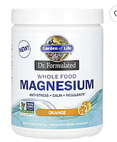 Garden of Life, Whole Food Magnesium, цельнопищевой магний, порошок, вкус апельсина, 419,5 г