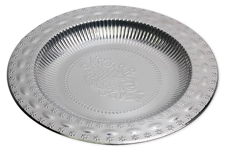 Піднос Kamille круглий d40 см нержавійка (4371 K), фото 1