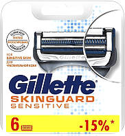 Сменные кассеты для бритья, 6 шт - Gillette SkinGuard Sensitive 6шт (1156916)