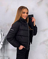 зимова жіноча куртка чорного кольору