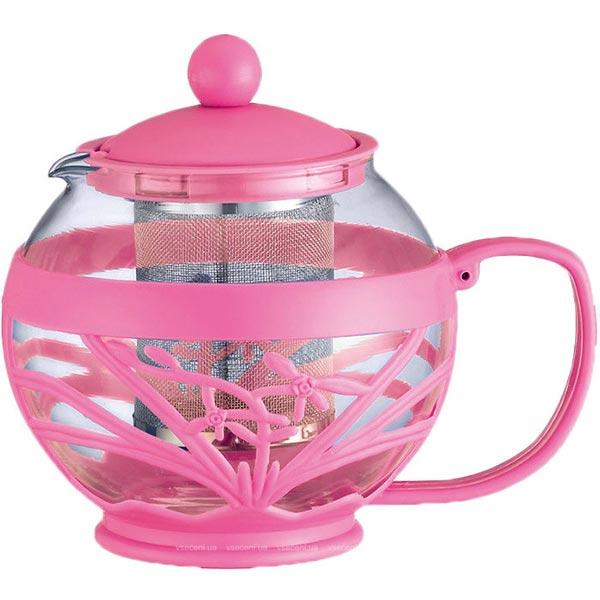 Чайник заварювальний Vincent із ситечком mix 750 мл скло (4564 VC), фото 1