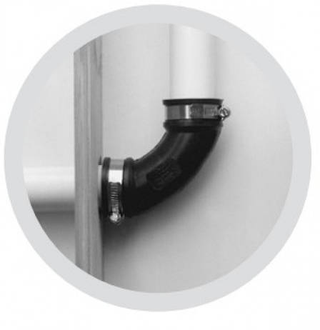 Гнучке коліно Pipeconx 90 г 1 1/2"/50 mm, фото 2