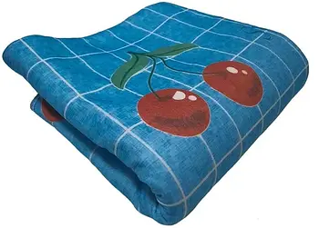 Електричне простирадло Electric Blanket 150х180 см Простирадло з підігрівом синього кольору в клітинку з вишнею