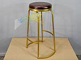 Стілець барний в стилі Лофт 320х320х750 мм Golden Barrel Kompred OL734, фото 6