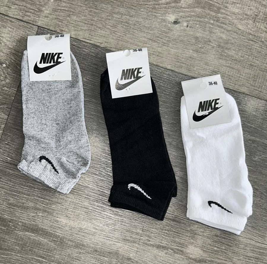 Жіночі короткі шкарпетки "Nike", 36-40 р-р. Ультракороткі шкарпетки, шкарпетки під кросівки, бавовна