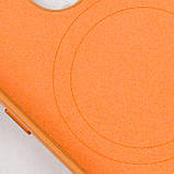 Шкіряний чохол Leather Case (AAA) with MagSafe and Animation для Apple iPhone 14 Pro (6.1") Golden Brown, фото 6