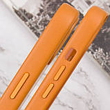 Шкіряний чохол Leather Case (AAA) with MagSafe and Animation для Apple iPhone 14 Pro (6.1") Golden Brown, фото 8