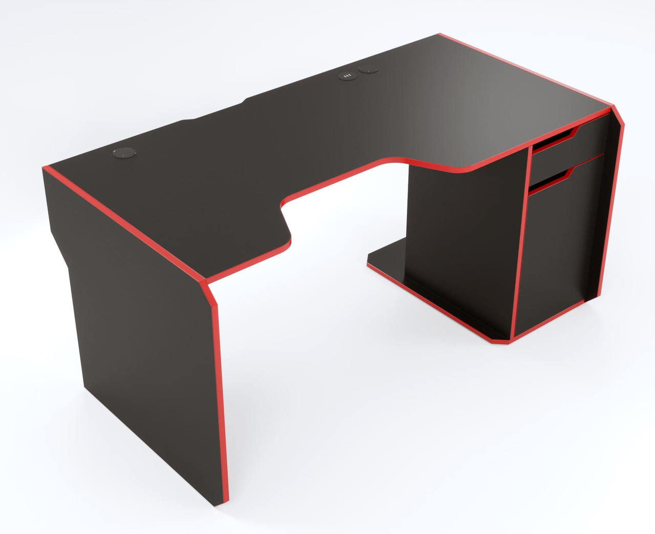 Геймерський стіл "VARVAR-XS D-300" 140х85х76 см. Чорно-червоний, фото 1