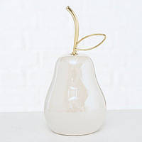 Декоративна Груша біла кераміка h13 см Гранд Презент 2005553