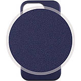 Шкіряний чохол Leather Case (AAA) with MagSafe and Animation для Apple iPhone 14 (6.1") Ink, фото 3