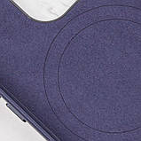 Шкіряний чохол Leather Case (AAA) with MagSafe and Animation для Apple iPhone 14 (6.1") Ink, фото 6