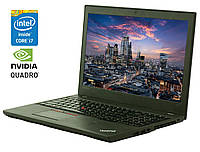 Ноутбук Lenovo ThinkPad W550s/ 15.6" (2880x1620)/ Core i7-5500U/ 16 GB RAM/ 240 GB SSD/ Quadro K620M 2GB
