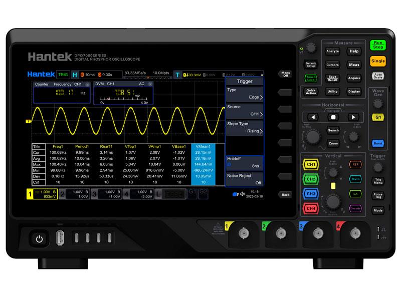 Hantek DPO7504E осцилограф 4 х 500МГц, +16CH логічний аналізатор, +AWG генератор, виборка: 2ГВ/с, пам'ять: