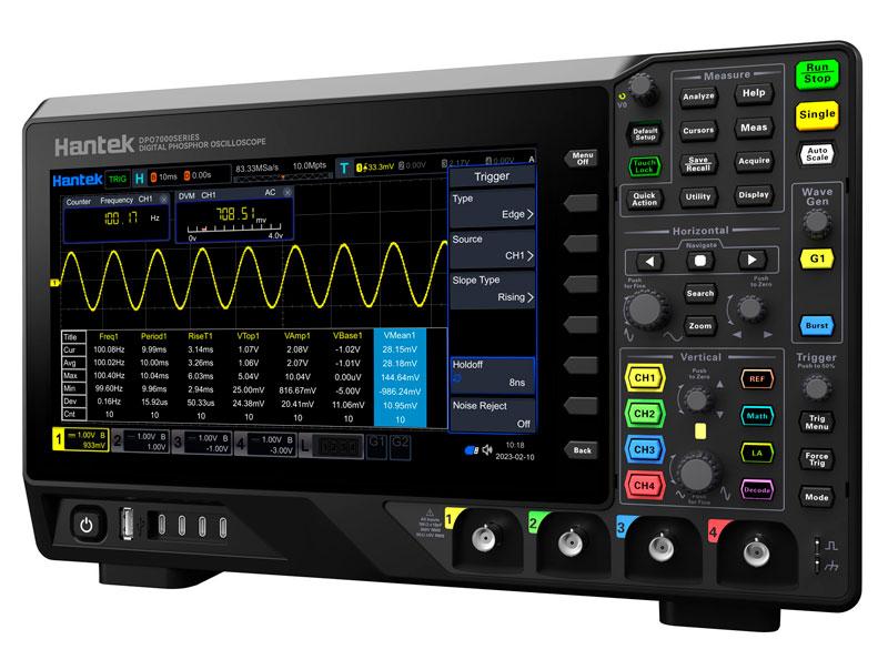 Hantek DPO7204E осцилограф 4 х 200МГц, +16CH логічний аналізатор, +AWG генератор, виборка: 2ГВ/с, пам'ять: