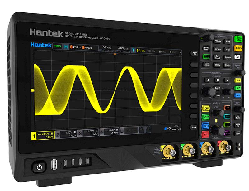 Hantek DPO8354E осцилограф 4 х 350 МГц, +16CH логічний аналізатор, +2CH AWG генератор, виборка: 8 ГВ/с,